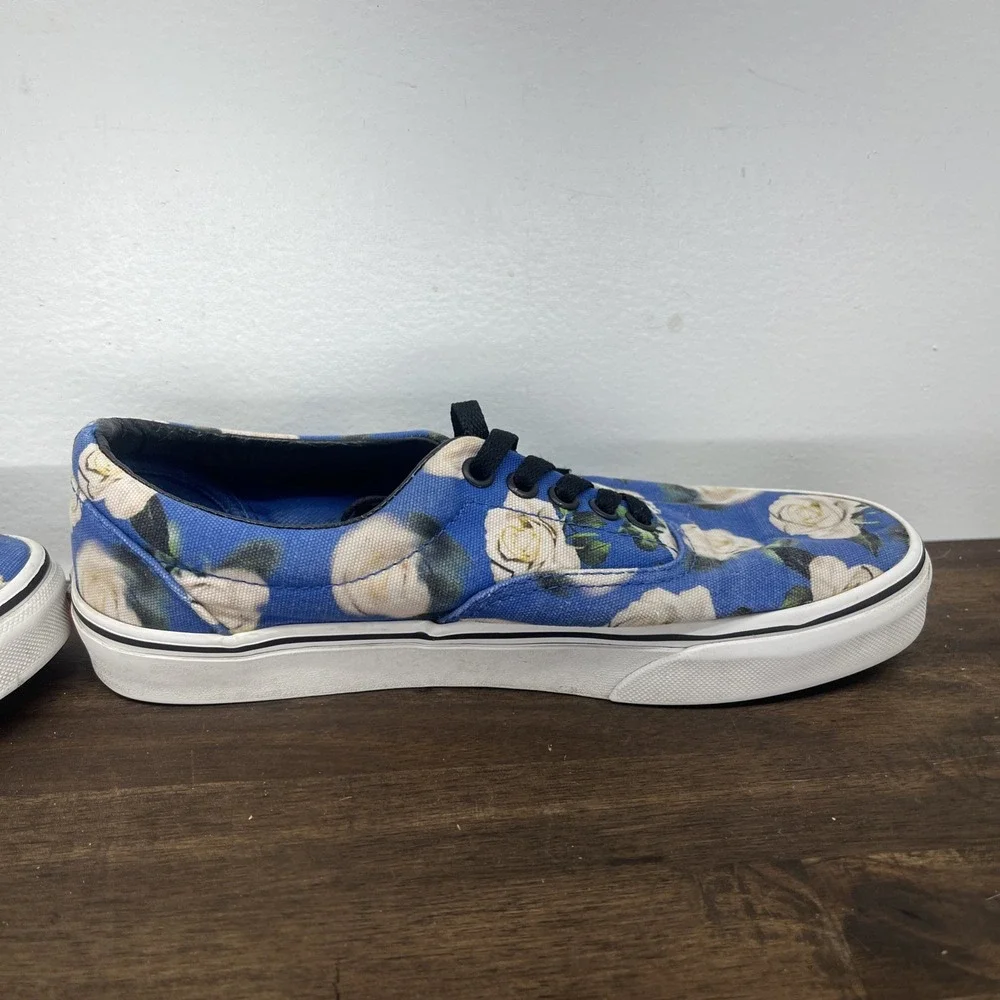 Vans Romantic Floral Lapis Blue Low Top Skate Shoes Men's 7 Womens 8.5 Floral - Picture 7 of 15